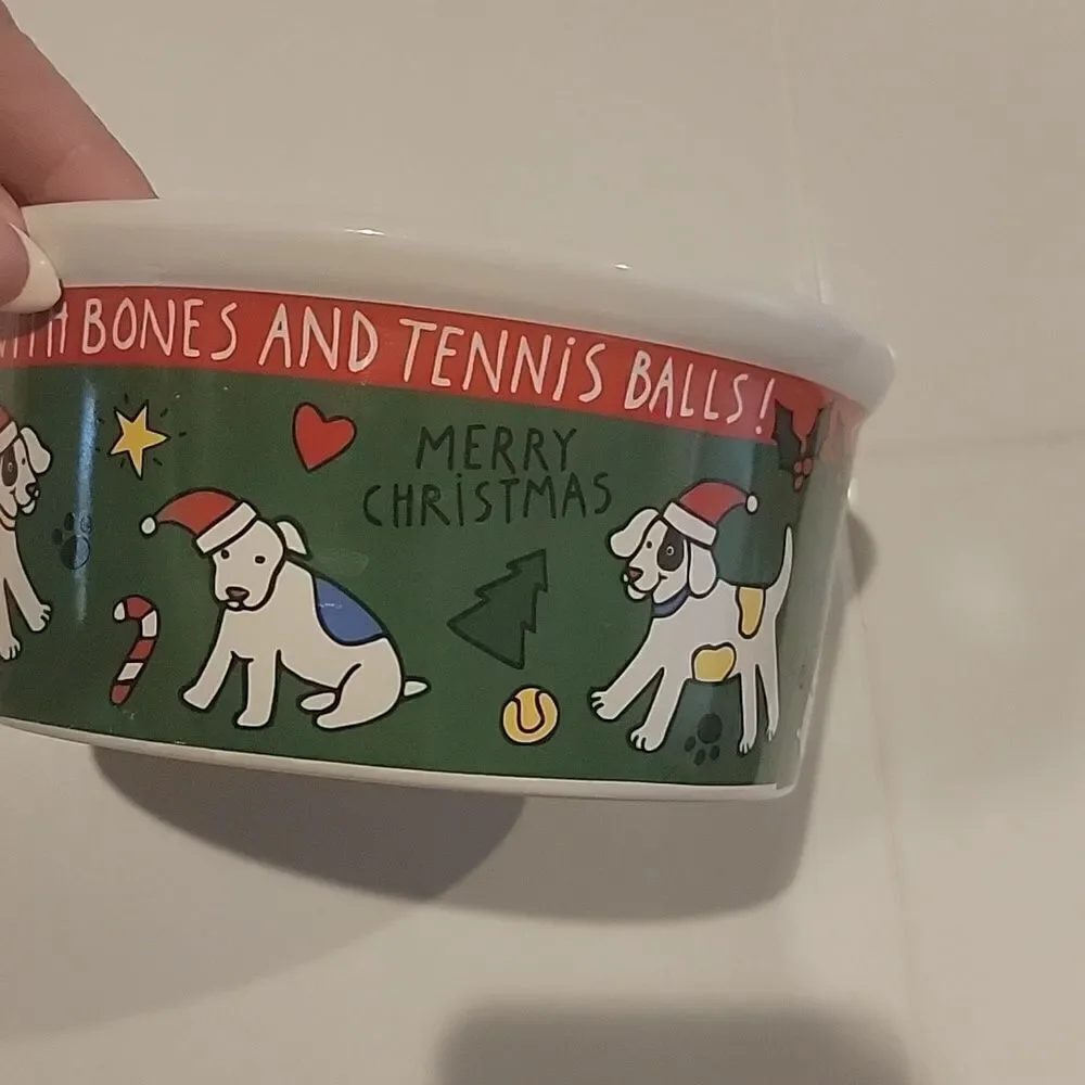 Van Beers Christmas dog bowl
